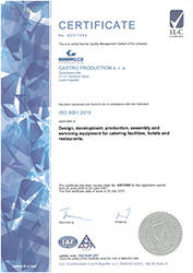 Certificate ISO 9001:2015